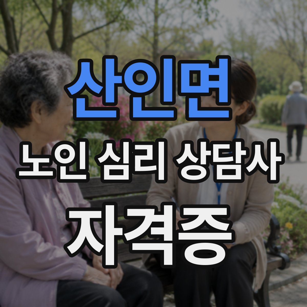 산인면 노인 심리 상담사 자격증