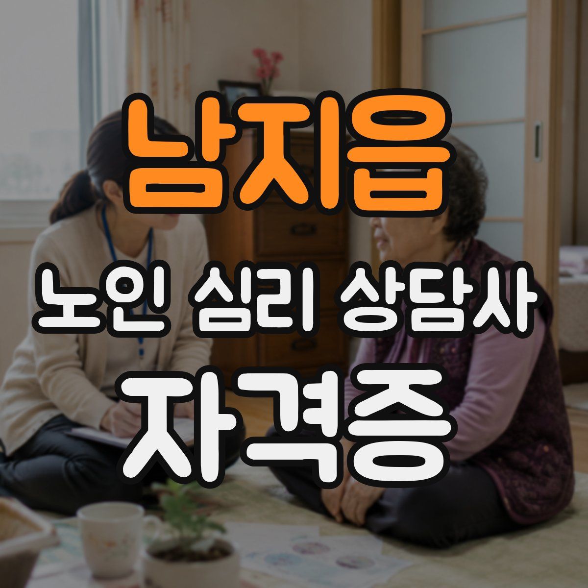 남지읍 노인 심리 상담사 자격증