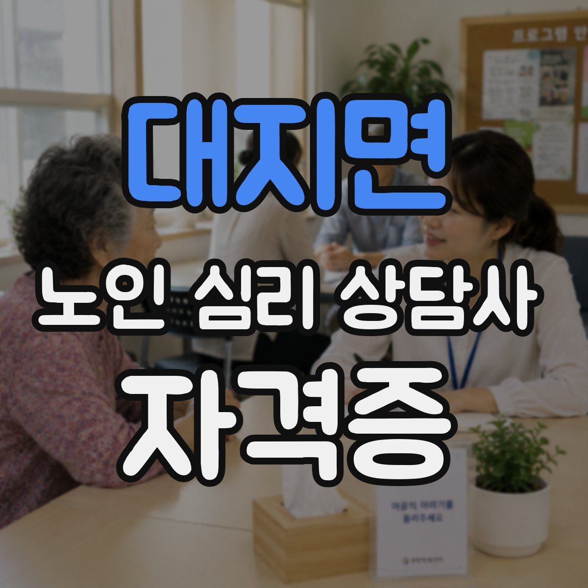 대지면 노인 심리 상담사 자격증