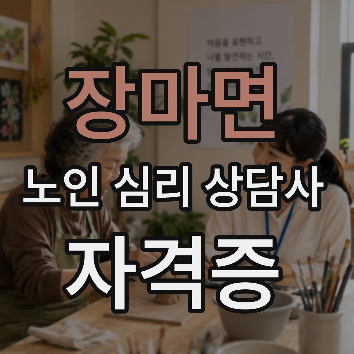장마면 노인 심리 상담사 자격증