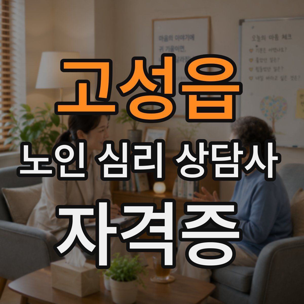 고성읍 노인 심리 상담사 자격증