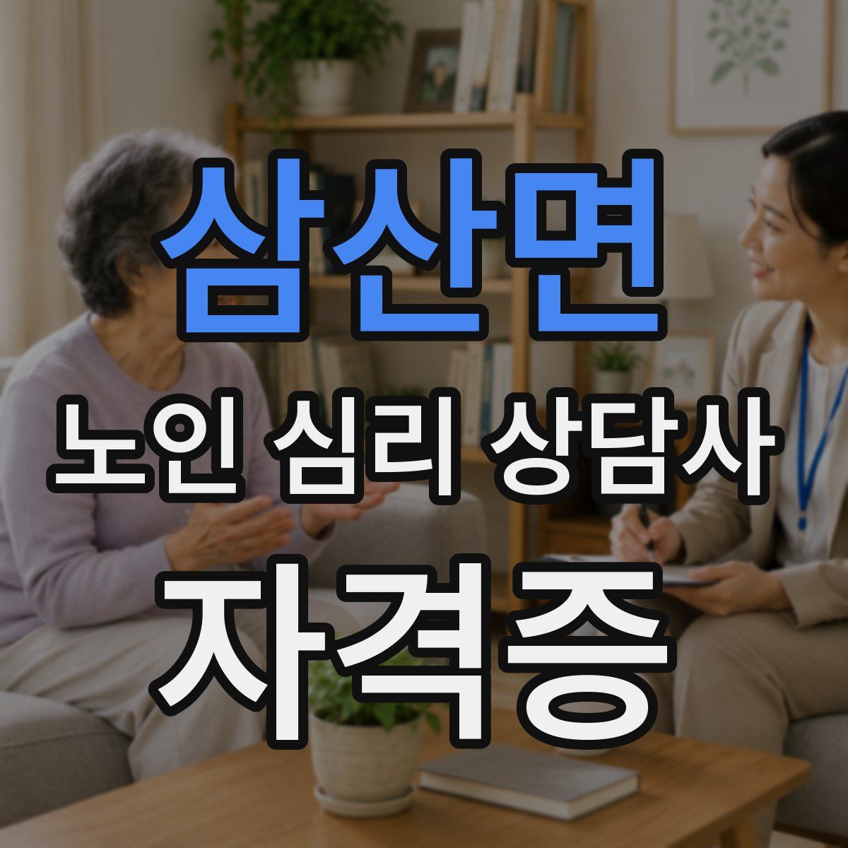 삼산면 노인 심리 상담사 자격증