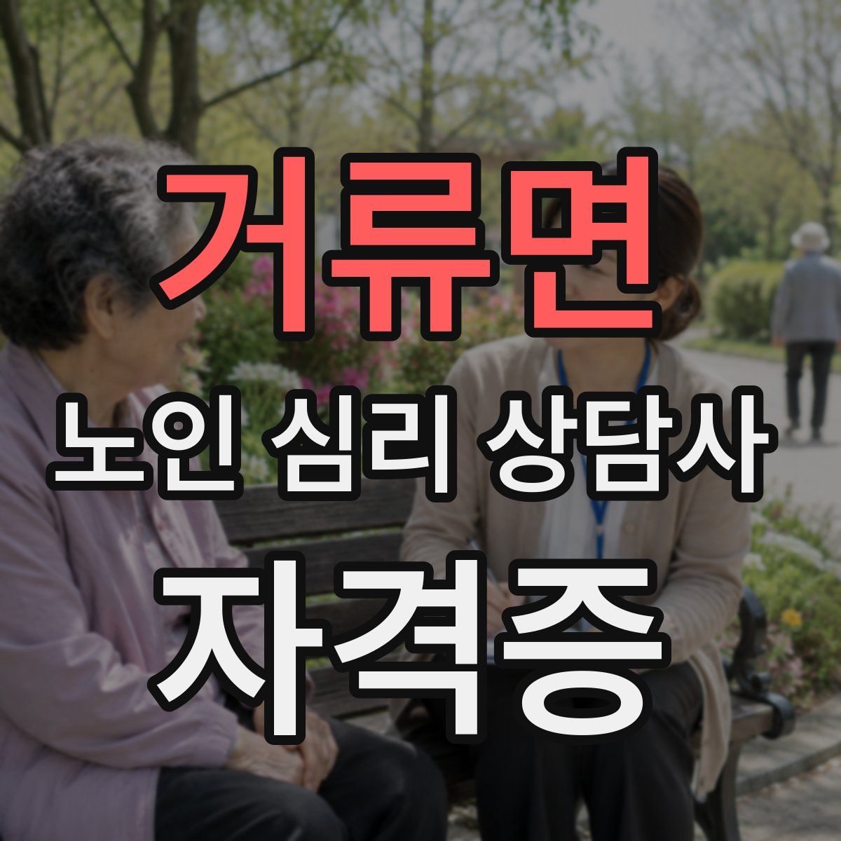 거류면 노인 심리 상담사 자격증