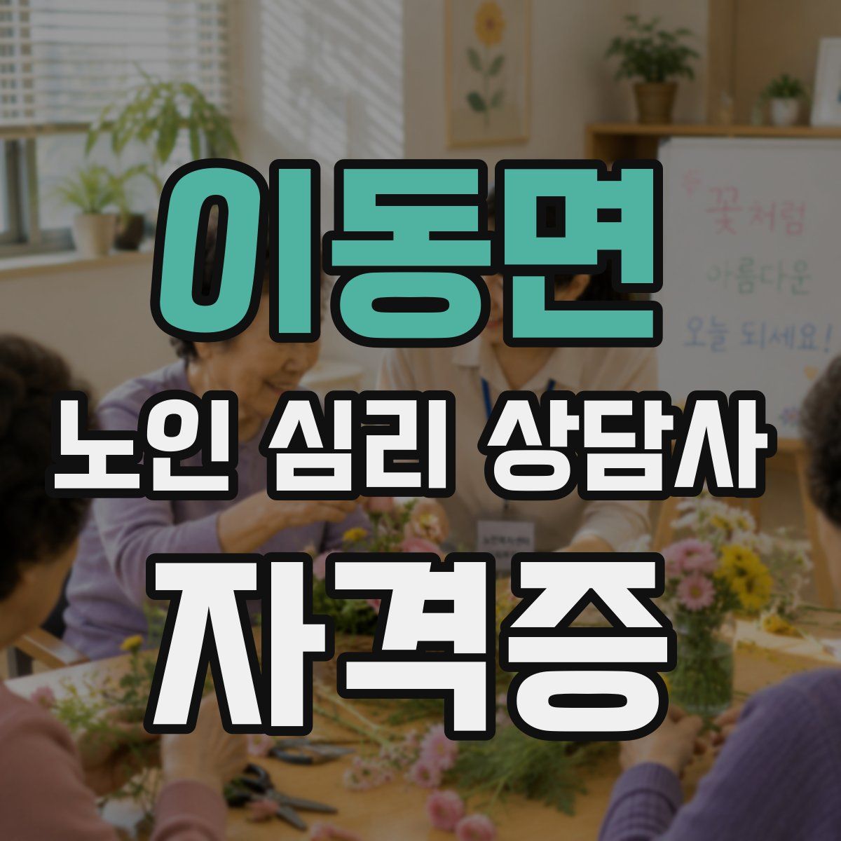 이동면 노인 심리 상담사 자격증