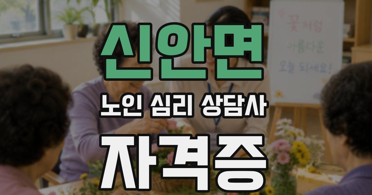 신안면 노인 심리 상담사 자격증
