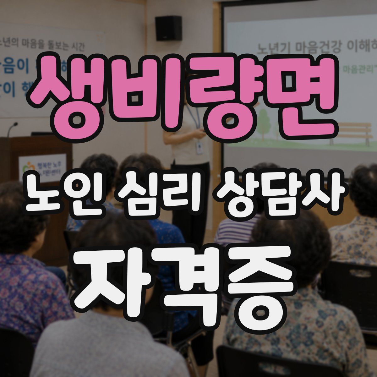 생비량면 노인 심리 상담사 자격증
