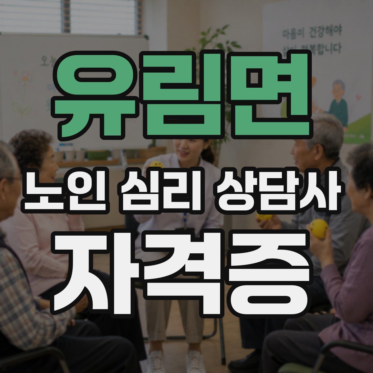 유림면 노인 심리 상담사 자격증