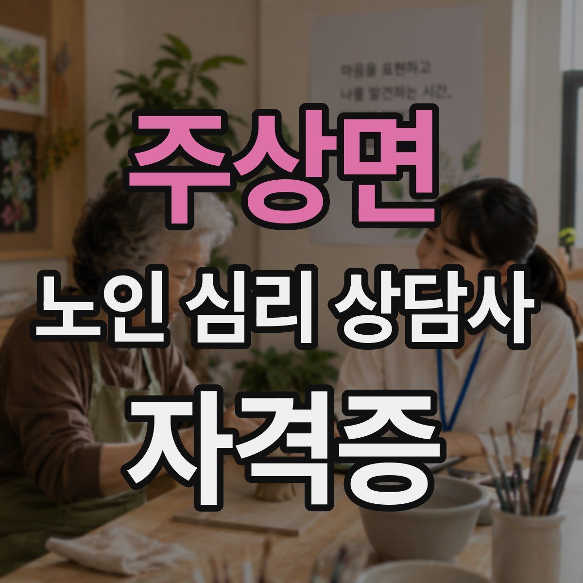 주상면 노인 심리 상담사 자격증