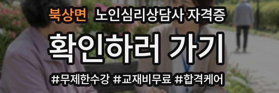 북상면 노인 심리 상담사 자격증