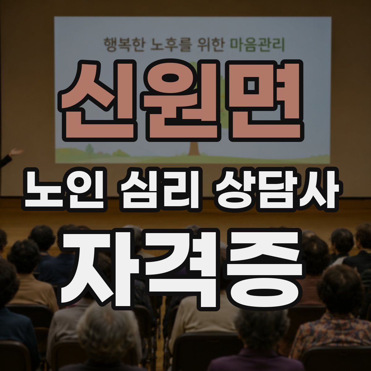 신원면 노인 심리 상담사 자격증