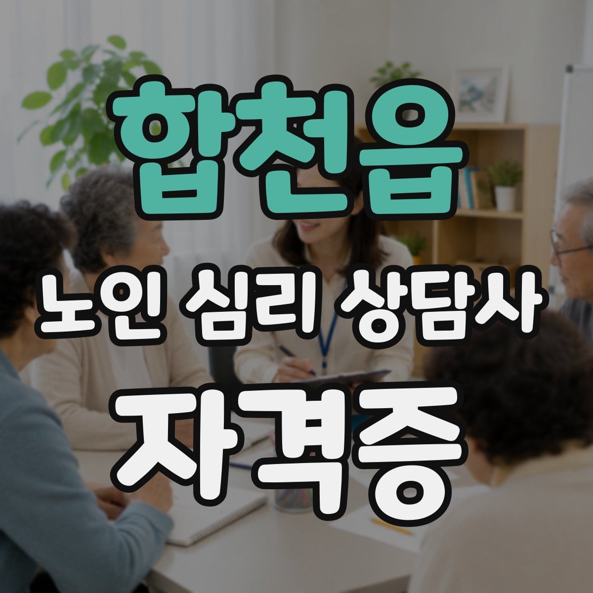 합천읍 노인 심리 상담사 자격증