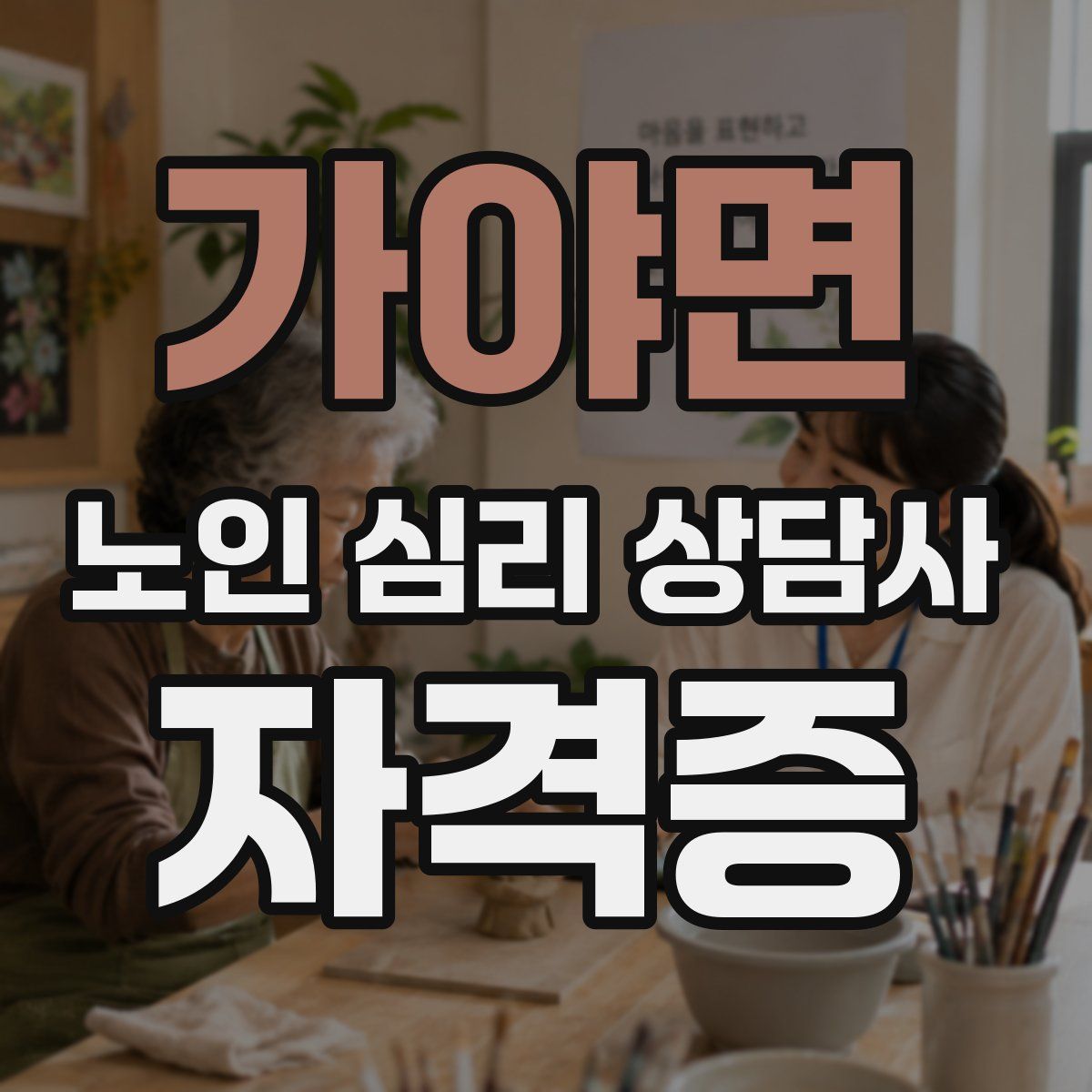가야면 노인 심리 상담사 자격증
