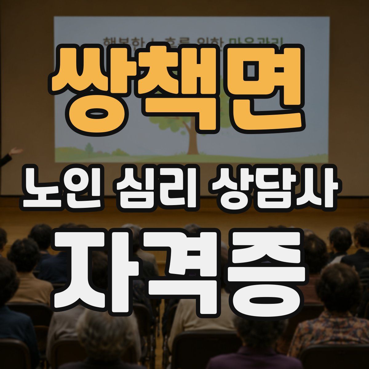 쌍책면 노인 심리 상담사 자격증