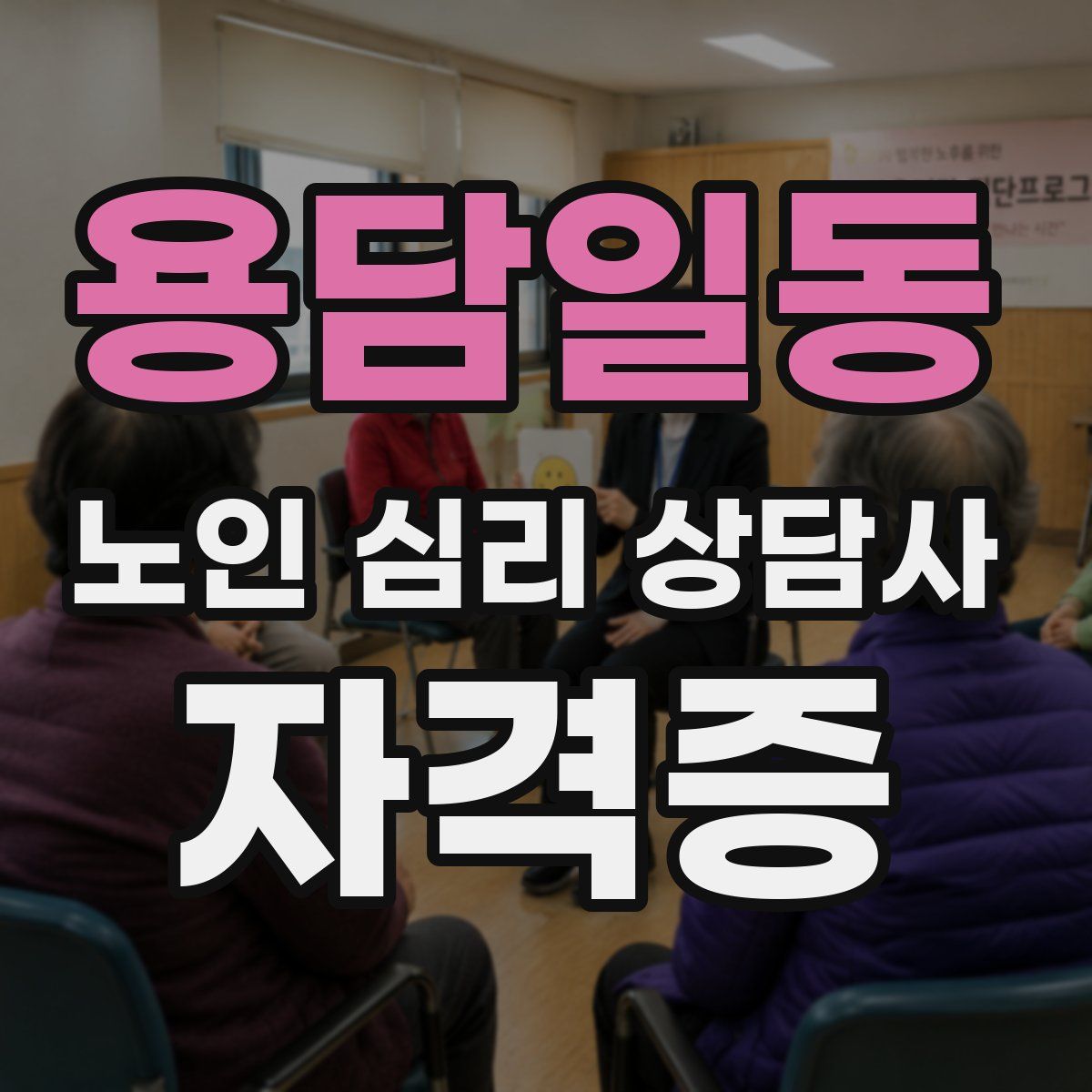 용담일동 노인 심리 상담사 자격증