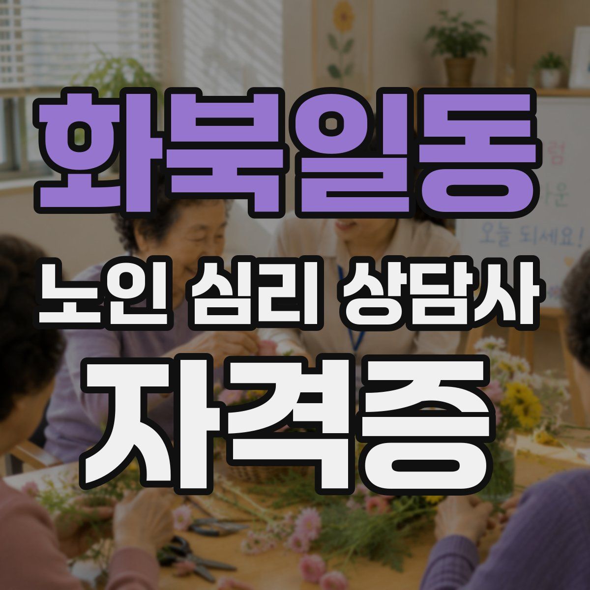 화북일동 노인 심리 상담사 자격증