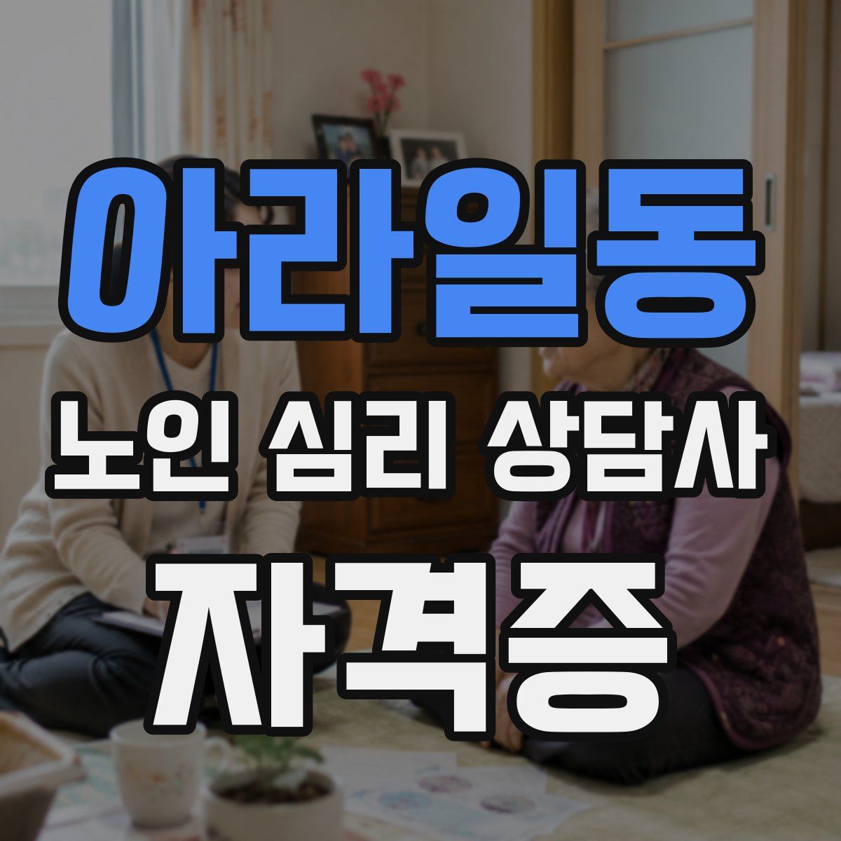 아라일동 노인 심리 상담사 자격증