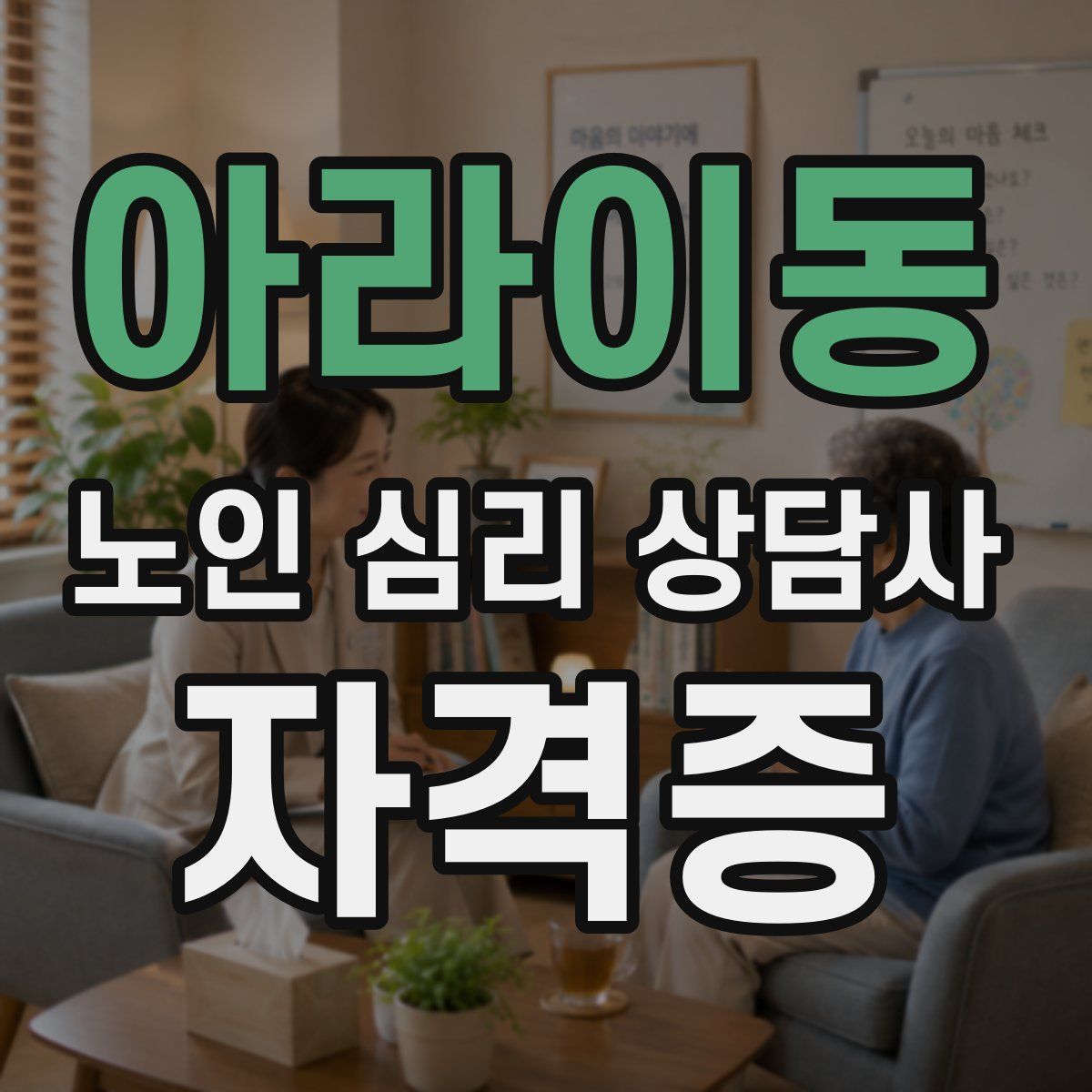 아라이동 노인 심리 상담사 자격증
