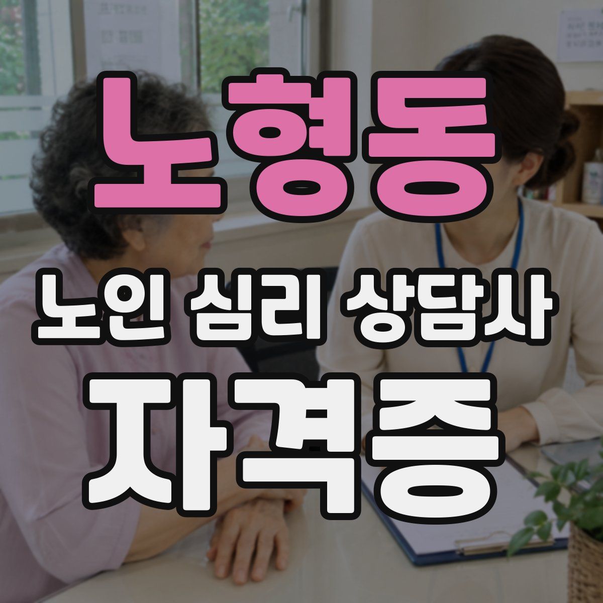 노형동 노인 심리 상담사 자격증