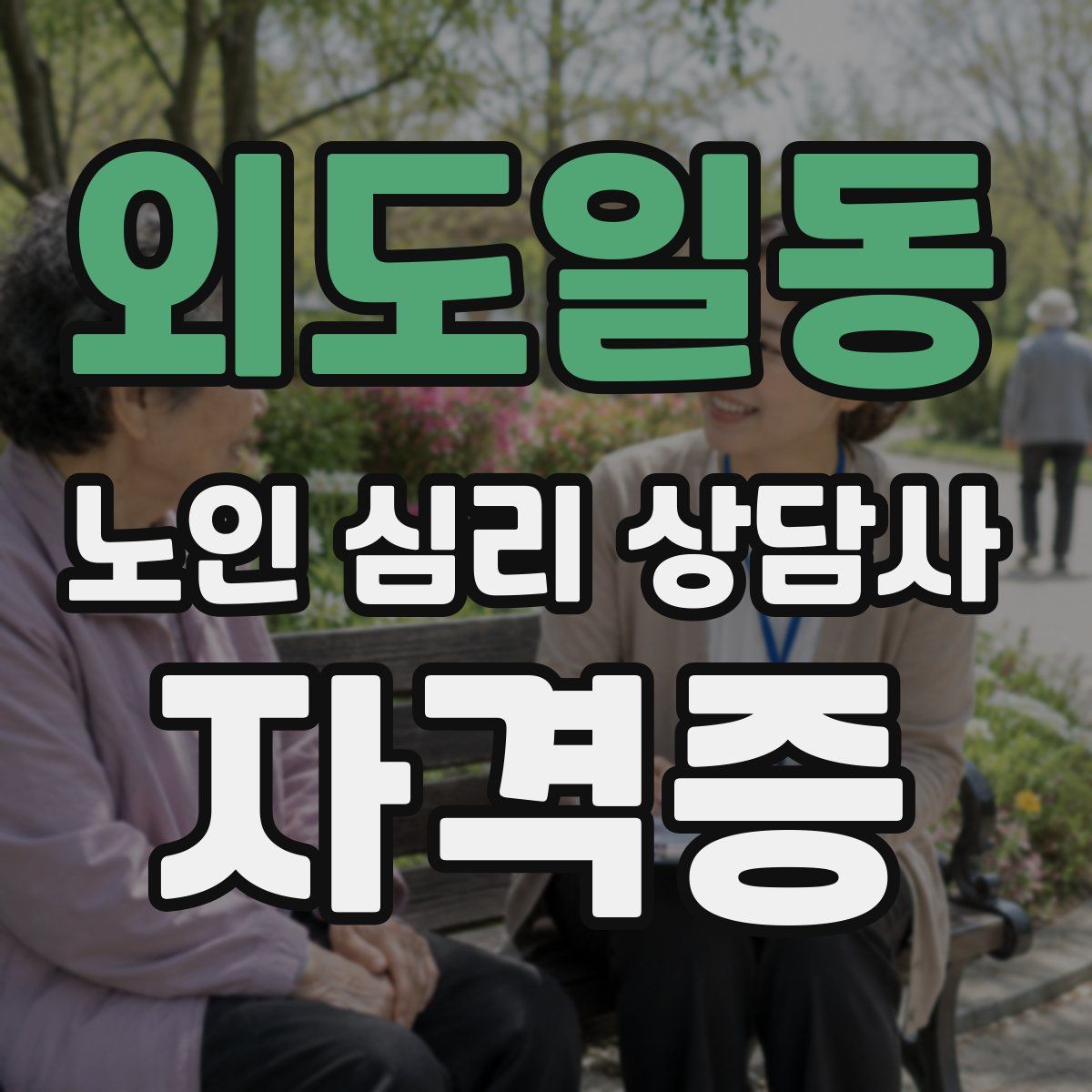 외도일동 노인 심리 상담사 자격증