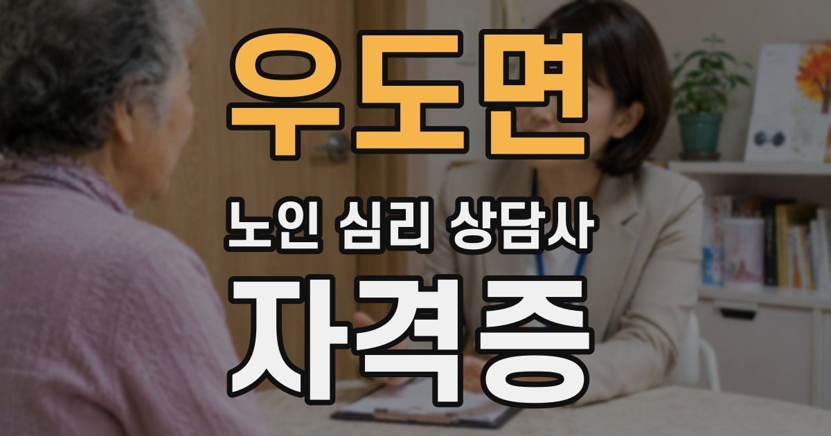 우도면 노인 심리 상담사 자격증