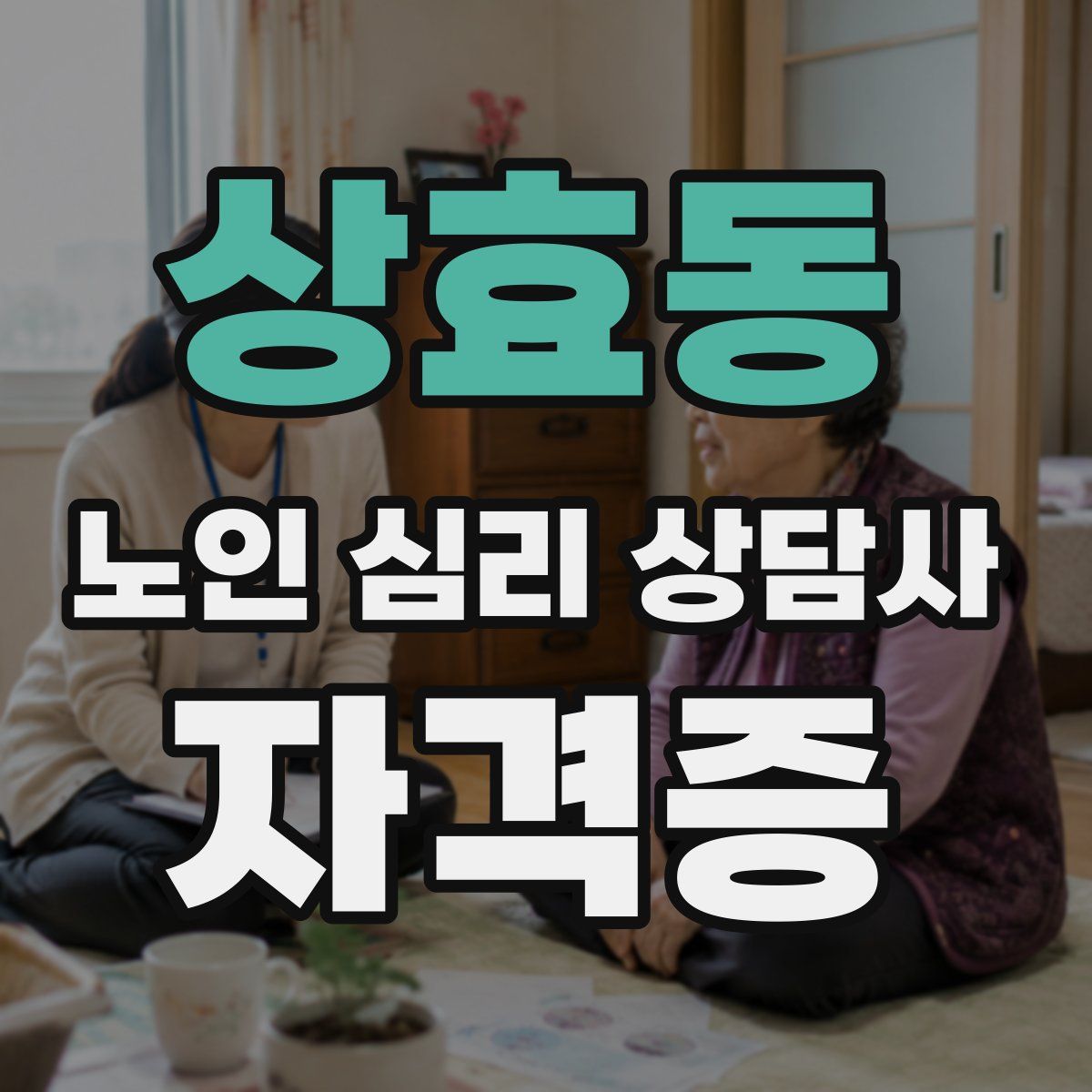 상효동 노인 심리 상담사 자격증