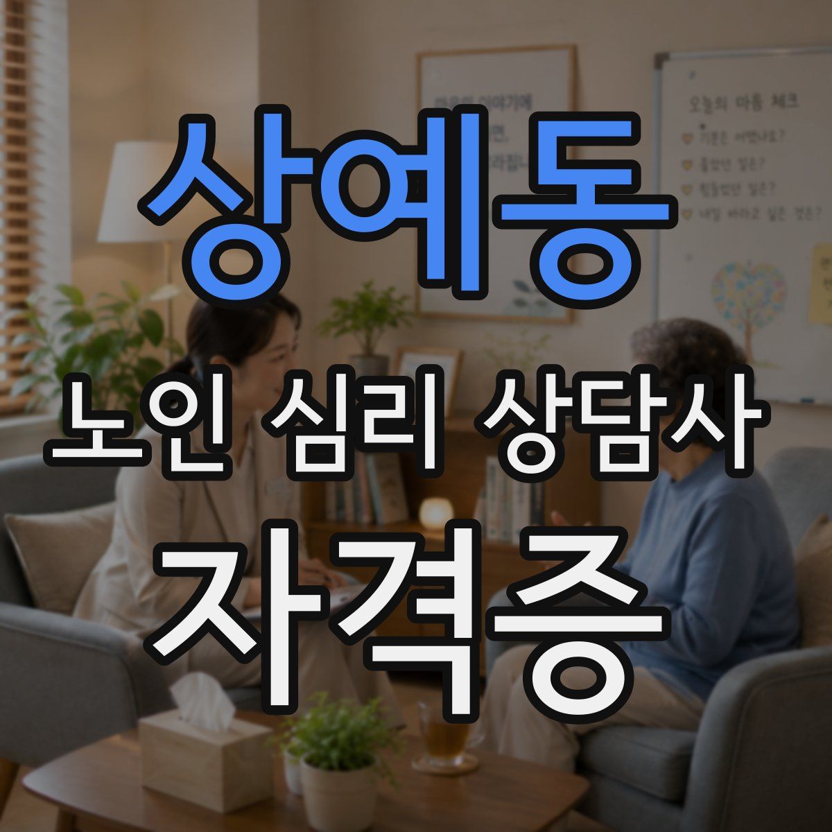 상예동 노인 심리 상담사 자격증