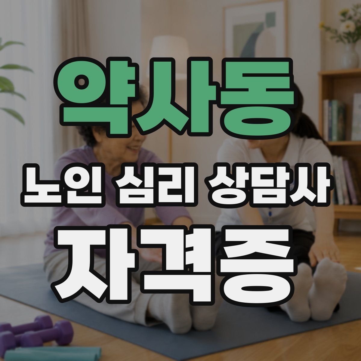 약사동 노인 심리 상담사 자격증