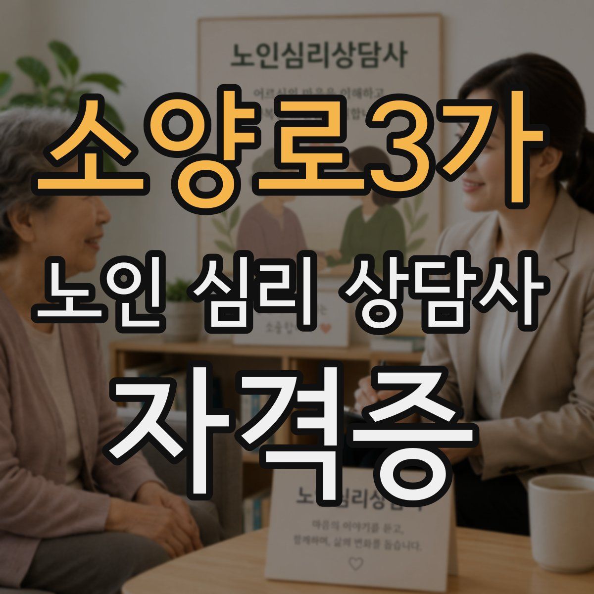 소양로3가 노인 심리 상담사 자격증