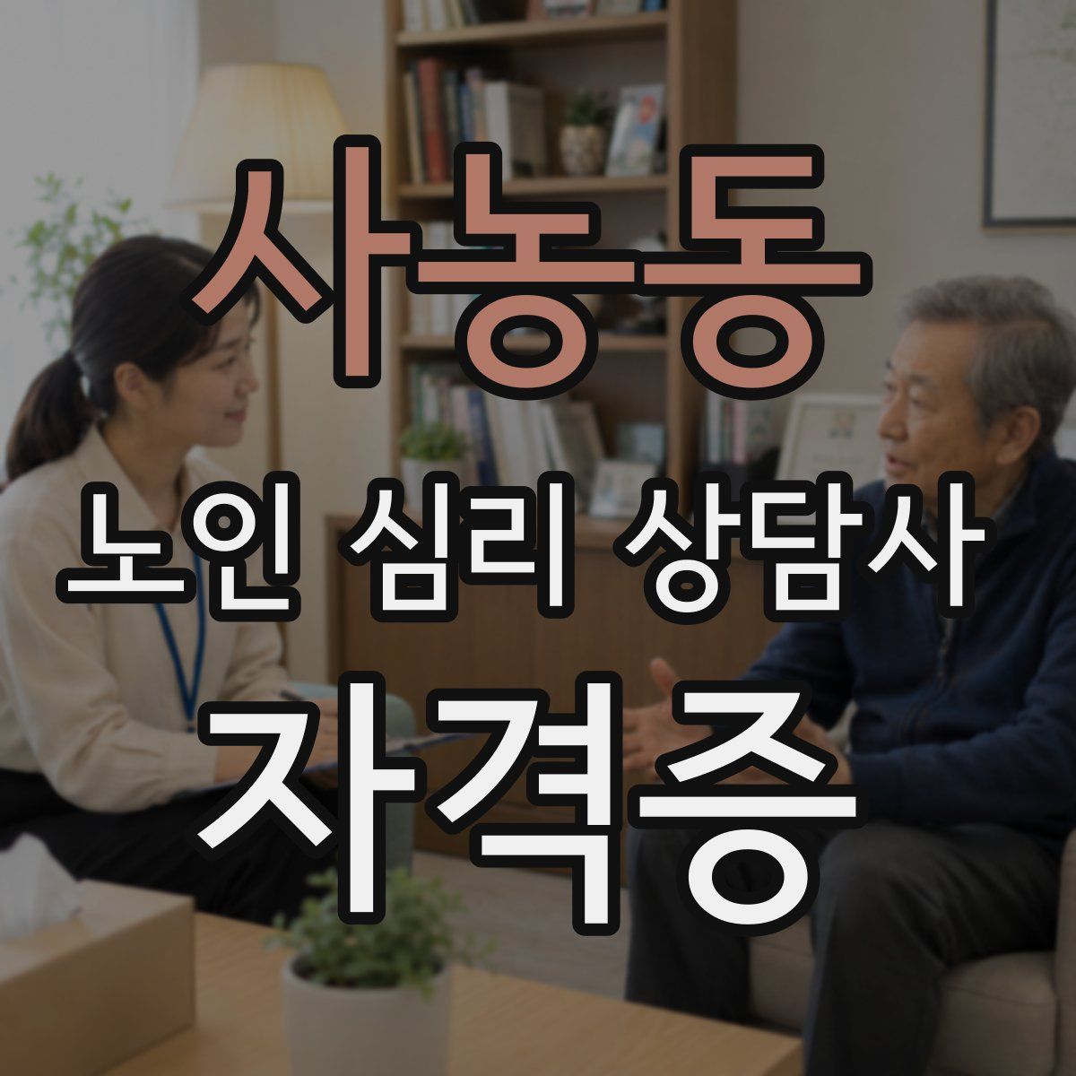 사농동 노인 심리 상담사 자격증