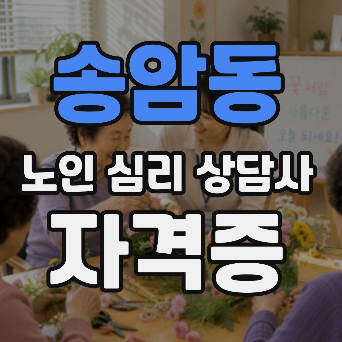 송암동 노인 심리 상담사 자격증