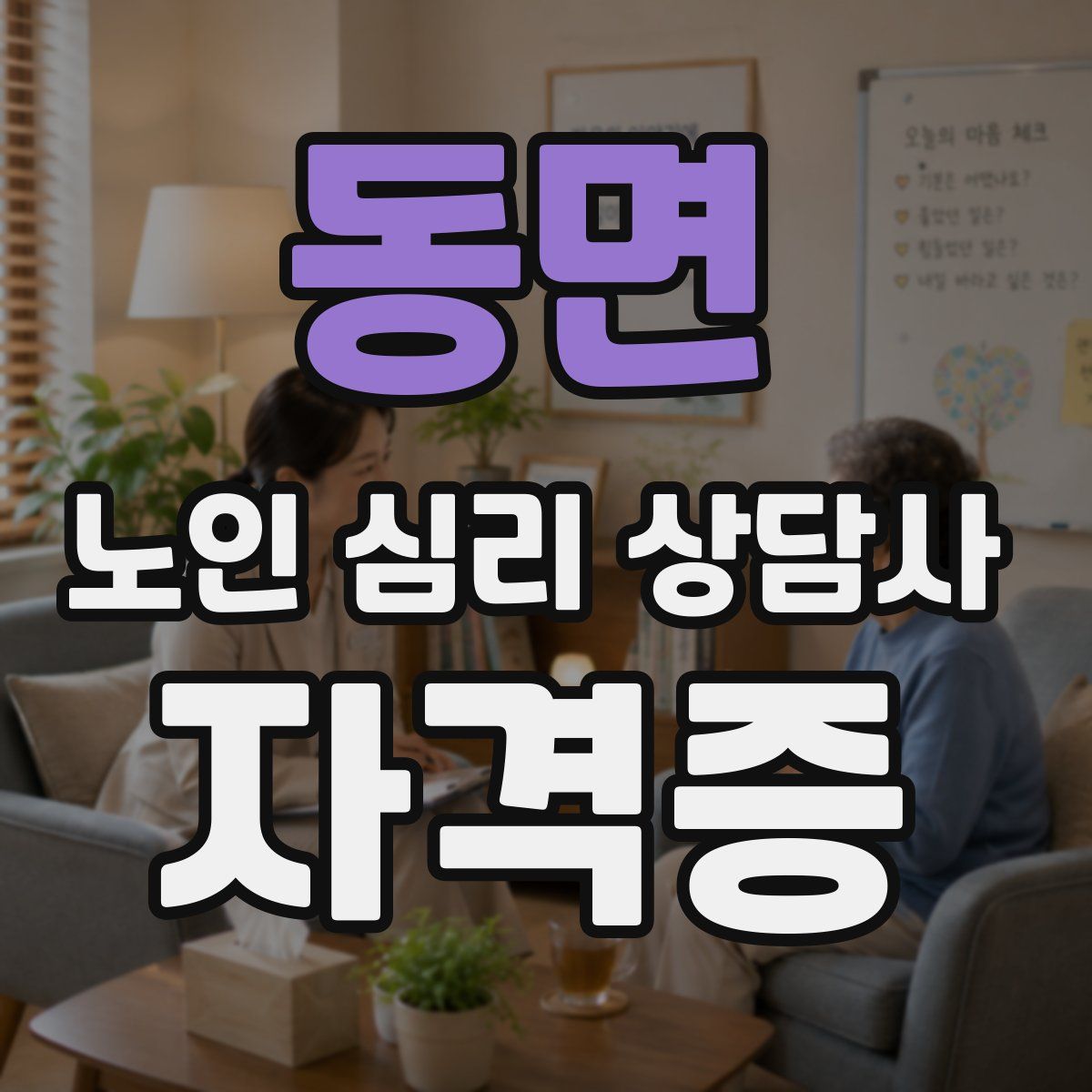 동면 노인 심리 상담사 자격증