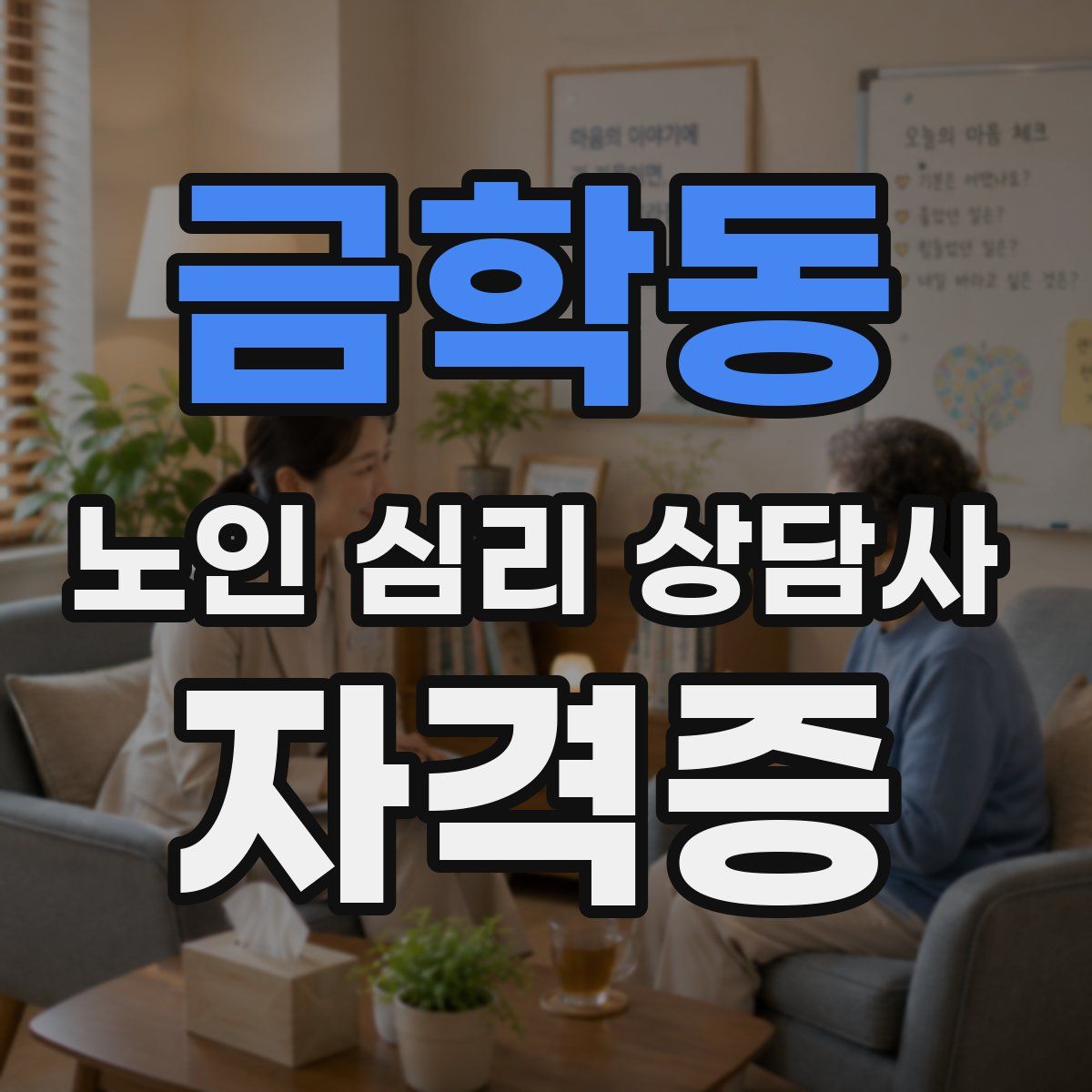 금학동 노인 심리 상담사 자격증