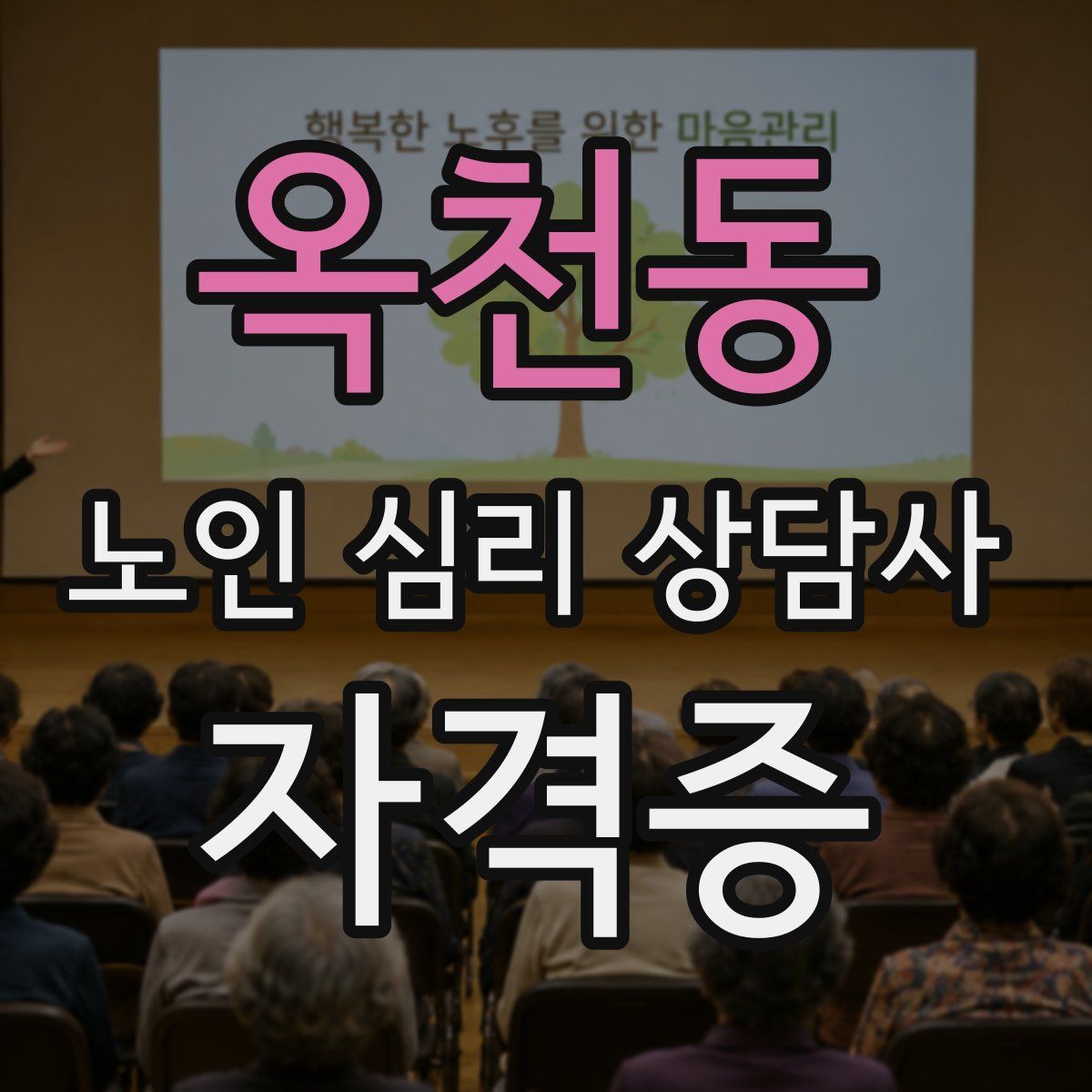옥천동 노인 심리 상담사 자격증