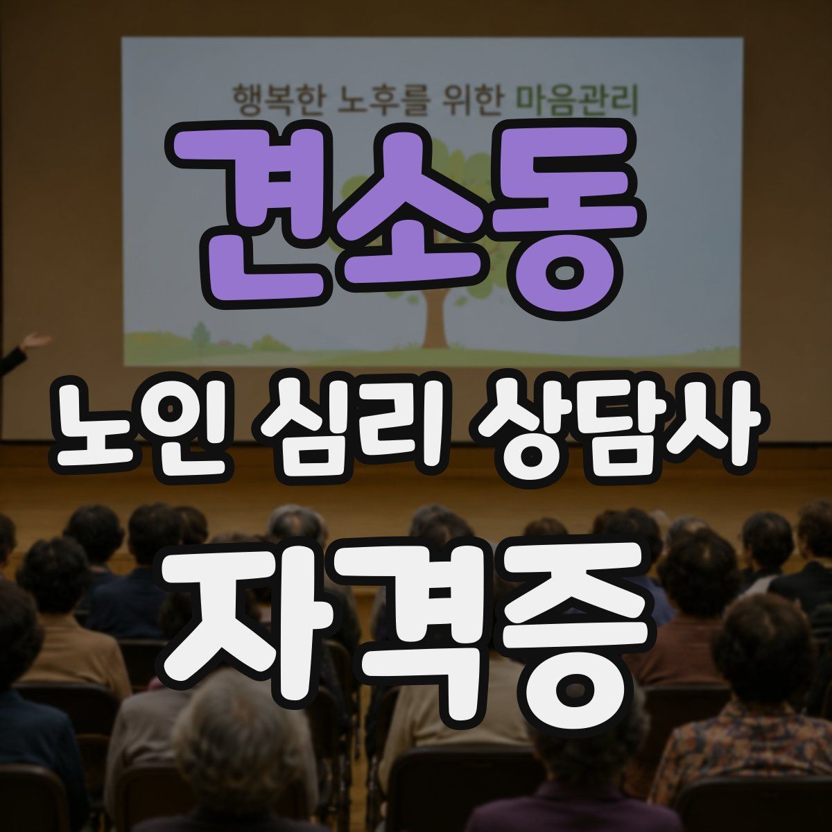 견소동 노인 심리 상담사 자격증