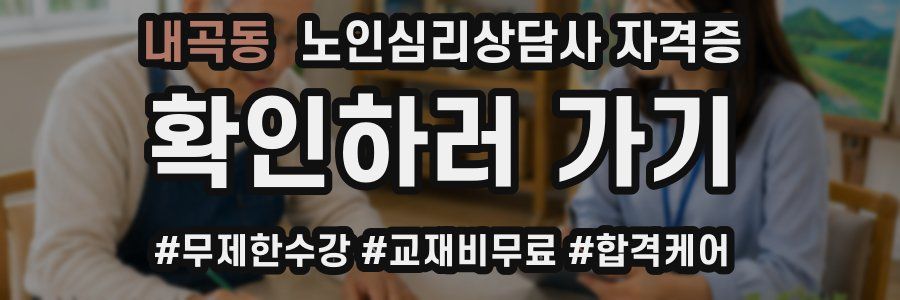 내곡동 노인 심리 상담사 자격증