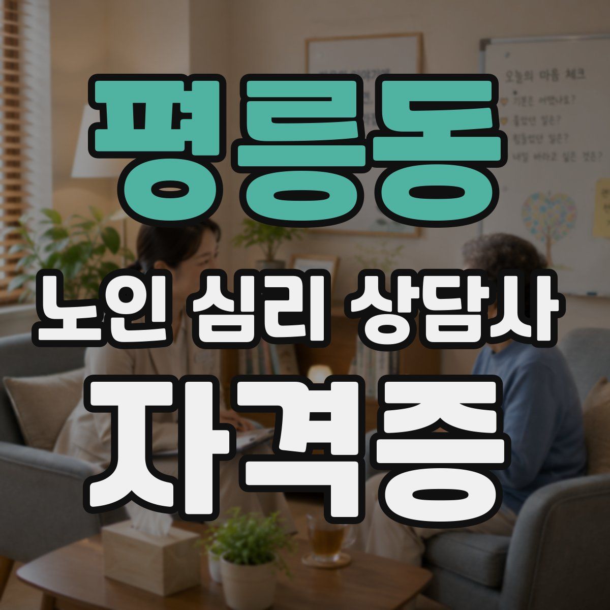 평릉동 노인 심리 상담사 자격증