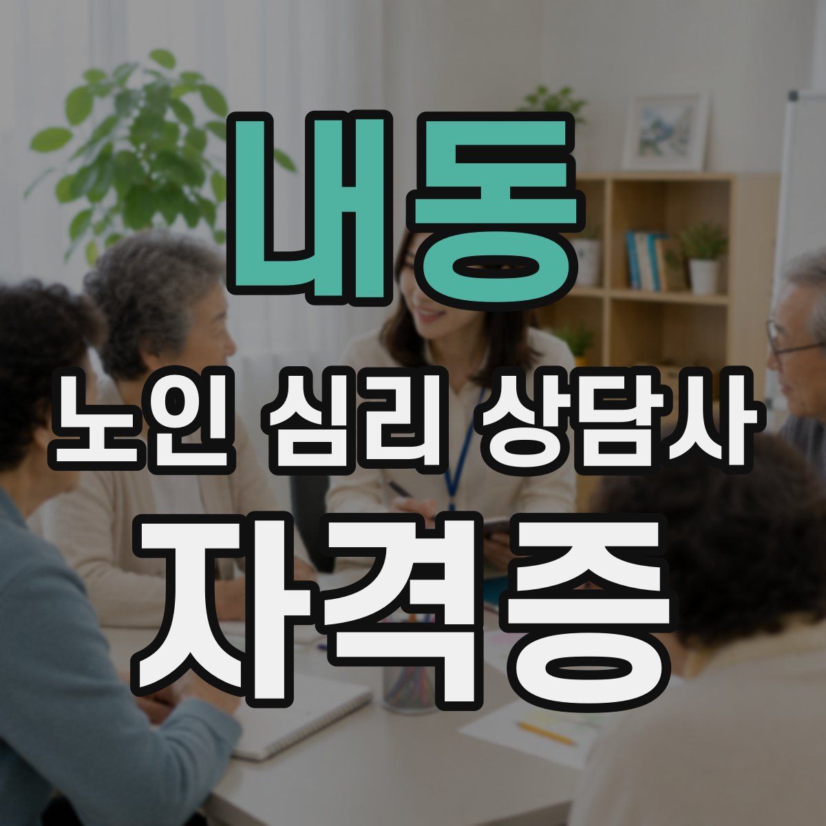 내동 노인 심리 상담사 자격증