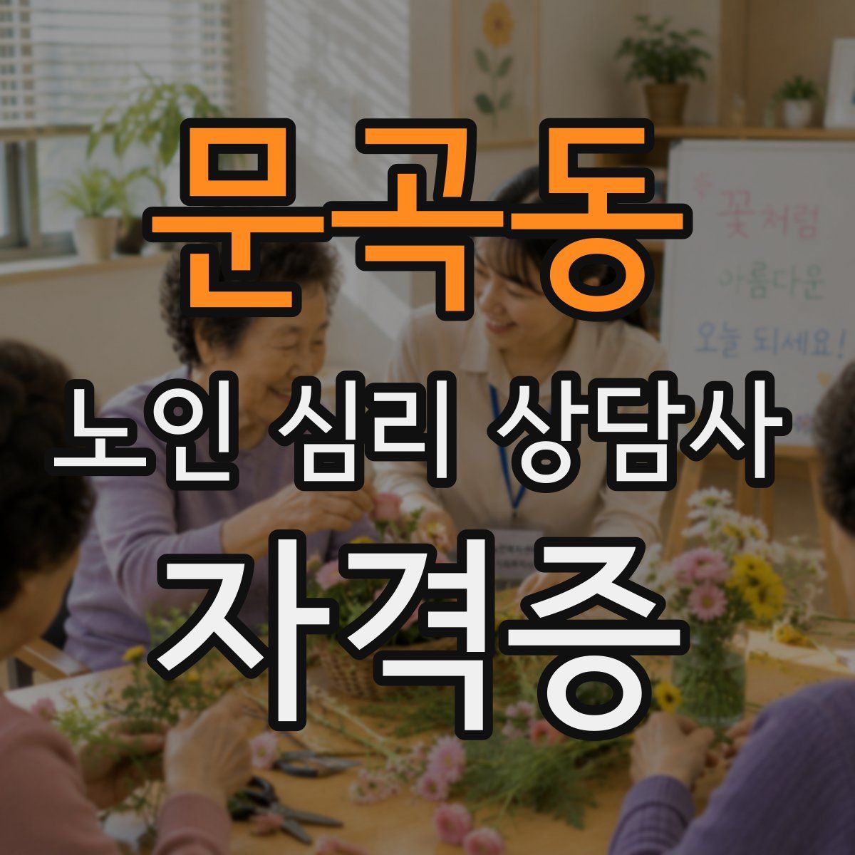 문곡동 노인 심리 상담사 자격증