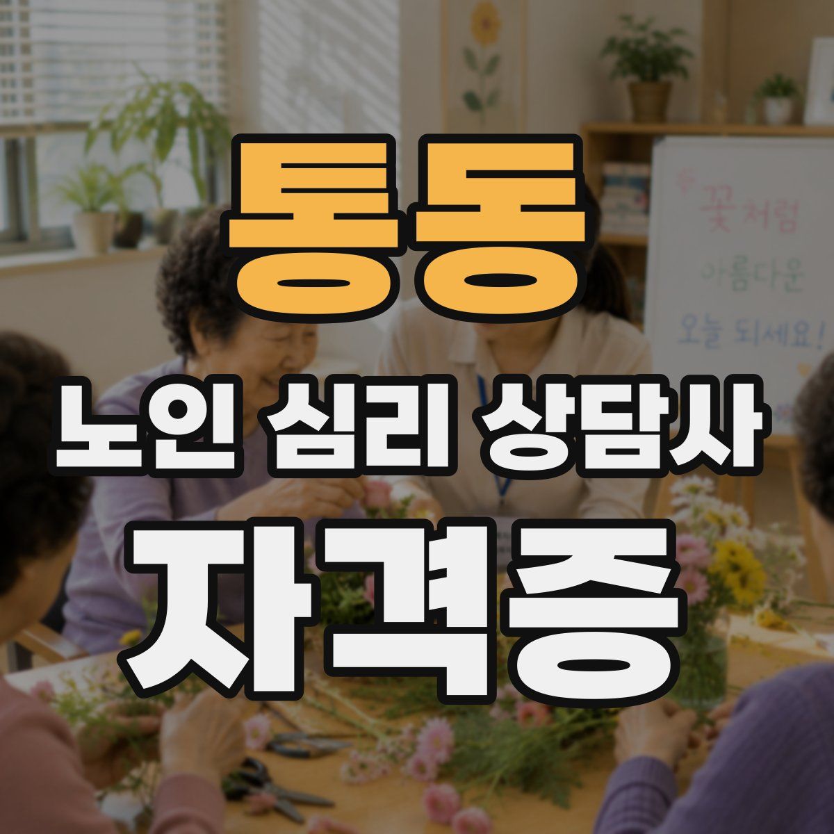 통동 노인 심리 상담사 자격증