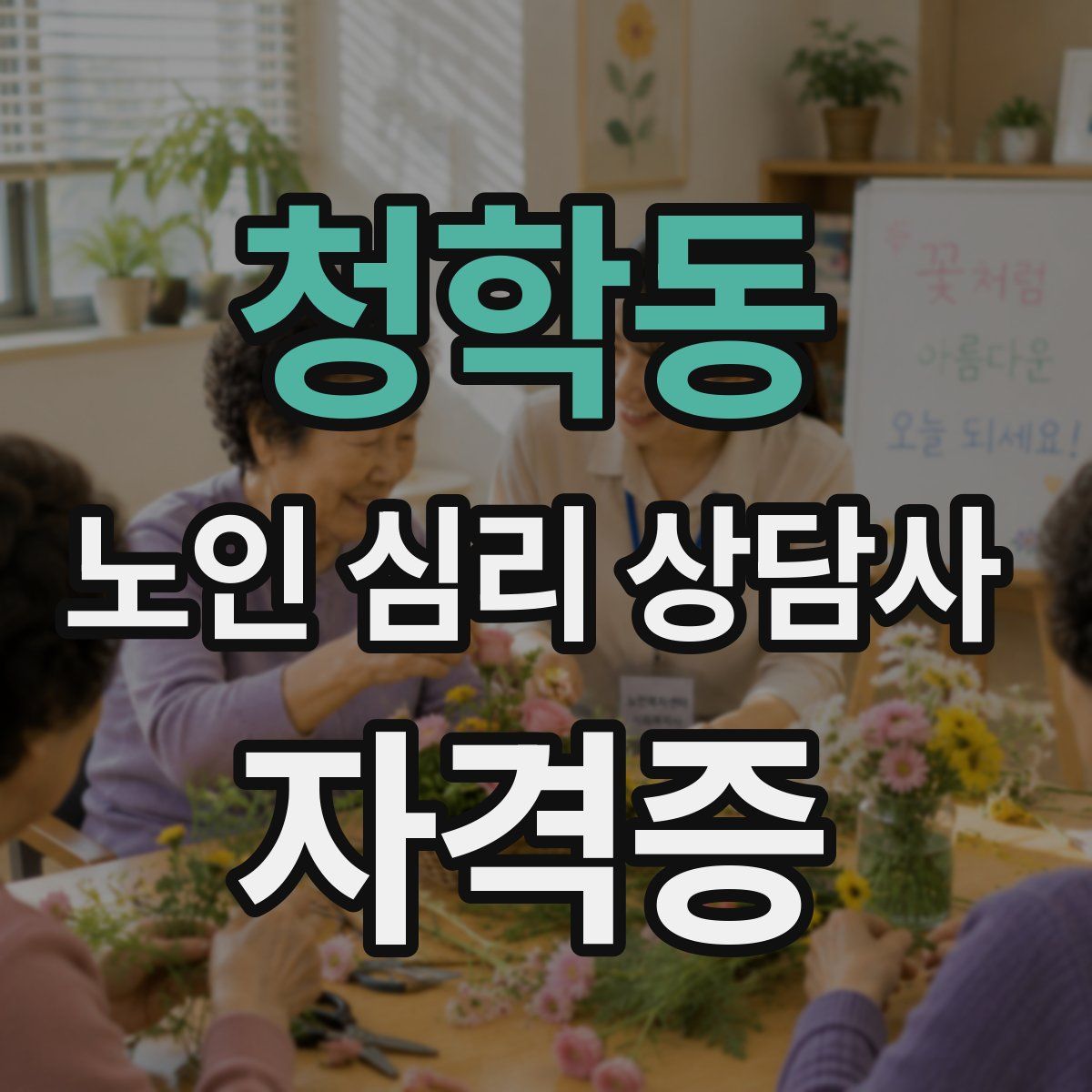 청학동 노인 심리 상담사 자격증
