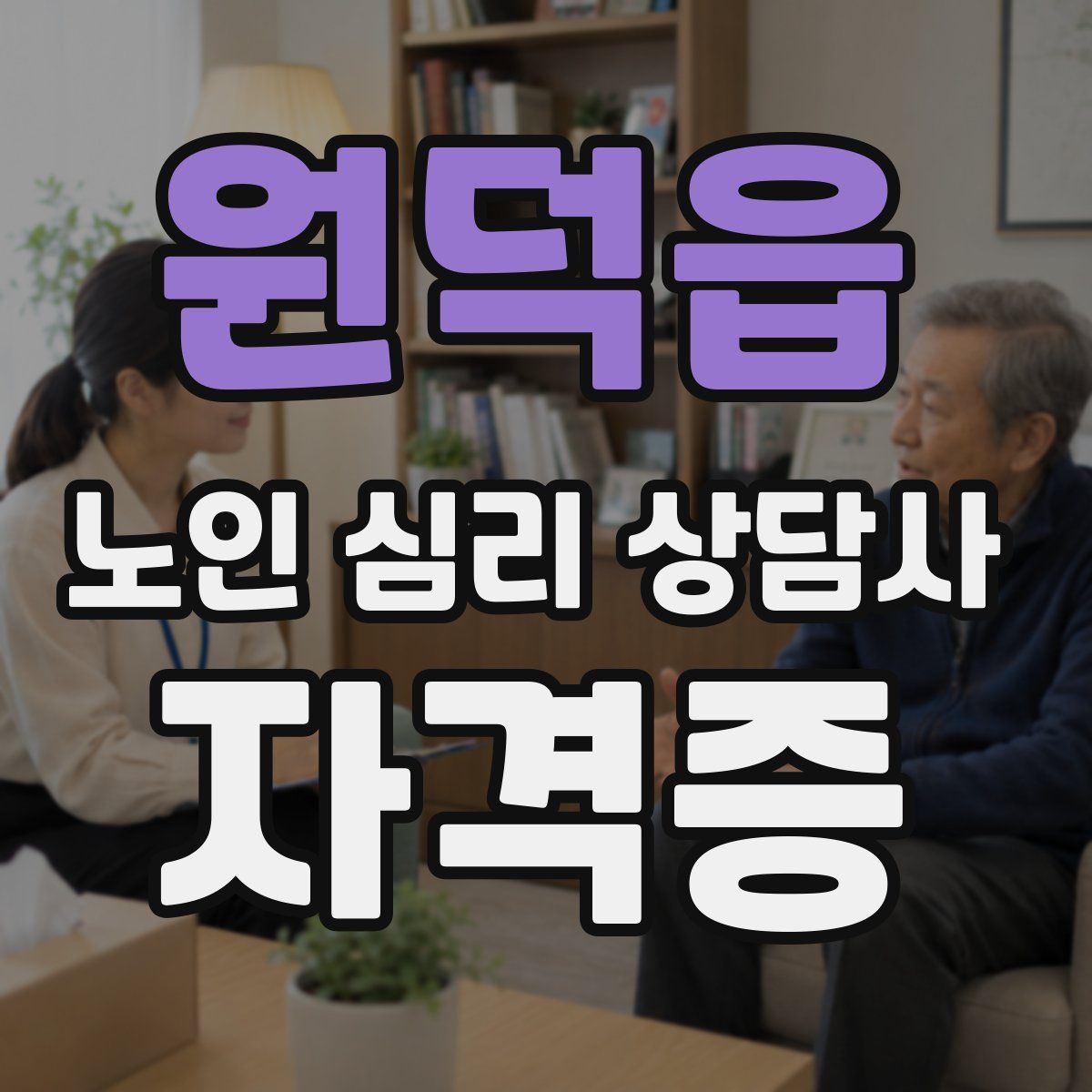 원덕읍 노인 심리 상담사 자격증
