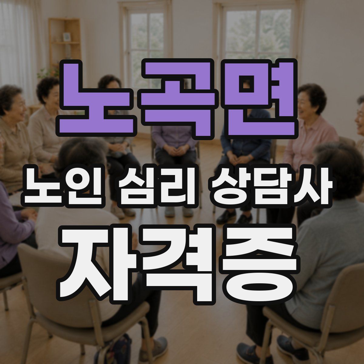 노곡면 노인 심리 상담사 자격증