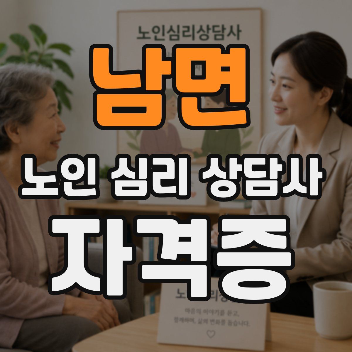 남면 노인 심리 상담사 자격증