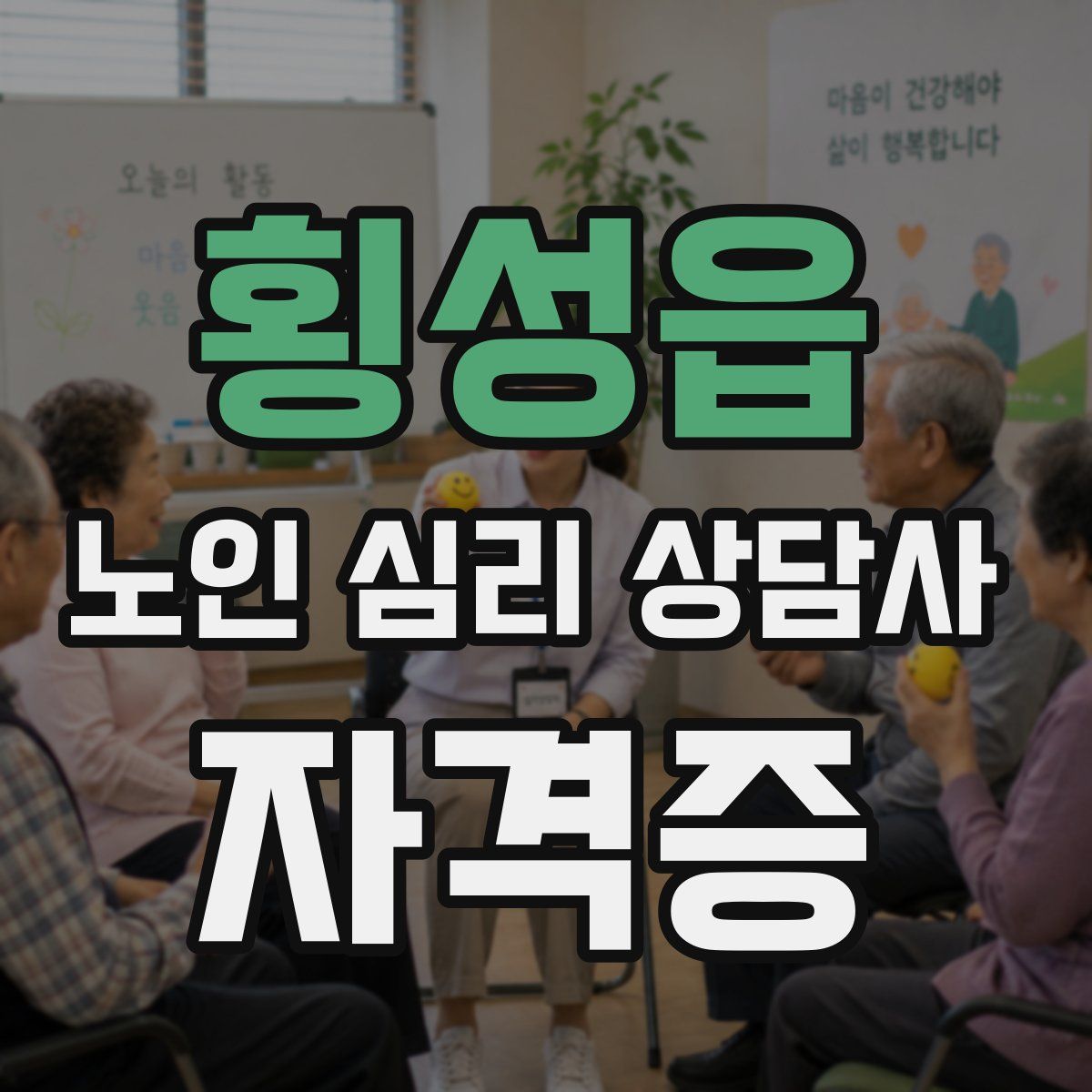 횡성읍 노인 심리 상담사 자격증