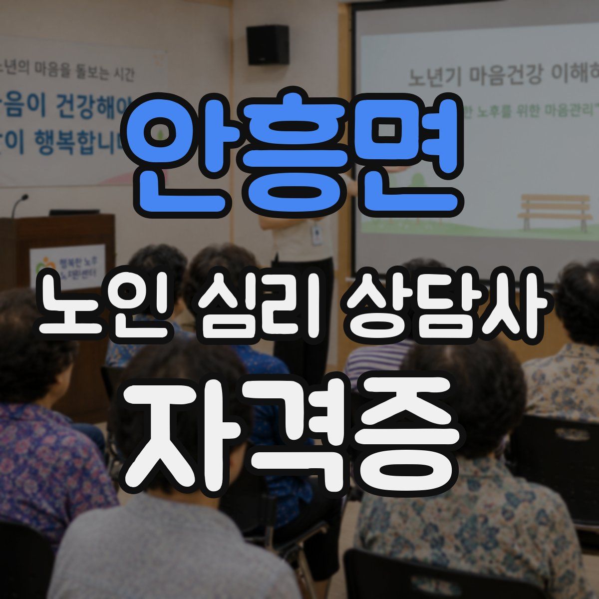 안흥면 노인 심리 상담사 자격증