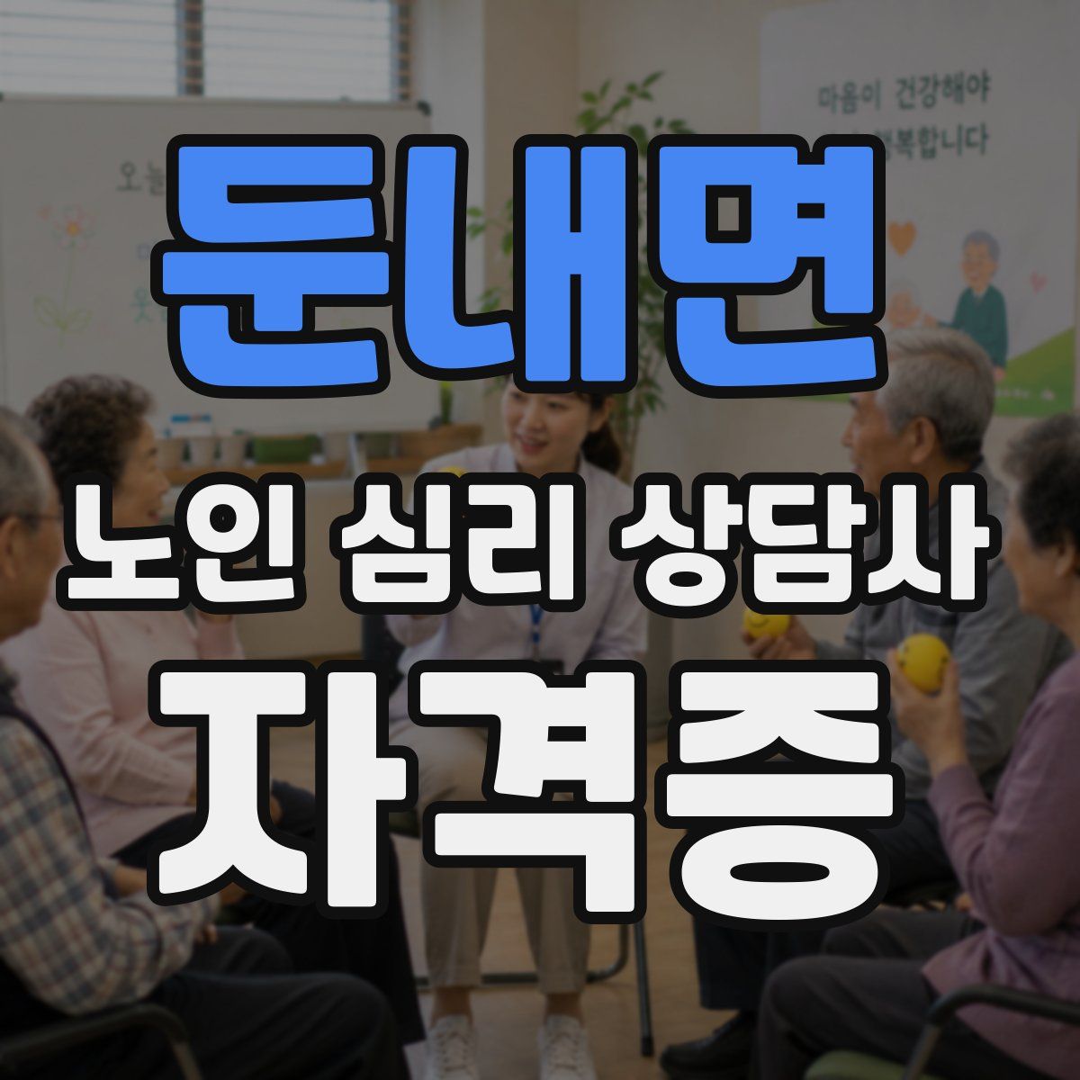 둔내면 노인 심리 상담사 자격증