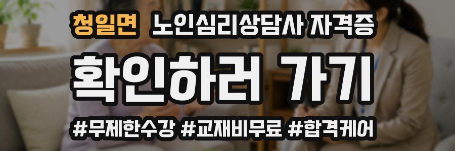 청일면 노인 심리 상담사 자격증