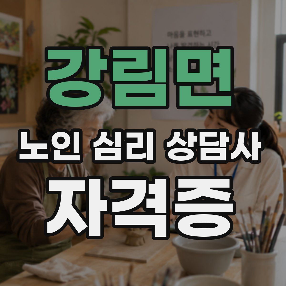강림면 노인 심리 상담사 자격증