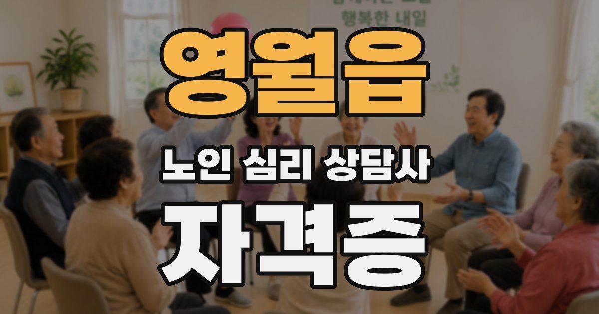영월읍 노인 심리 상담사 자격증