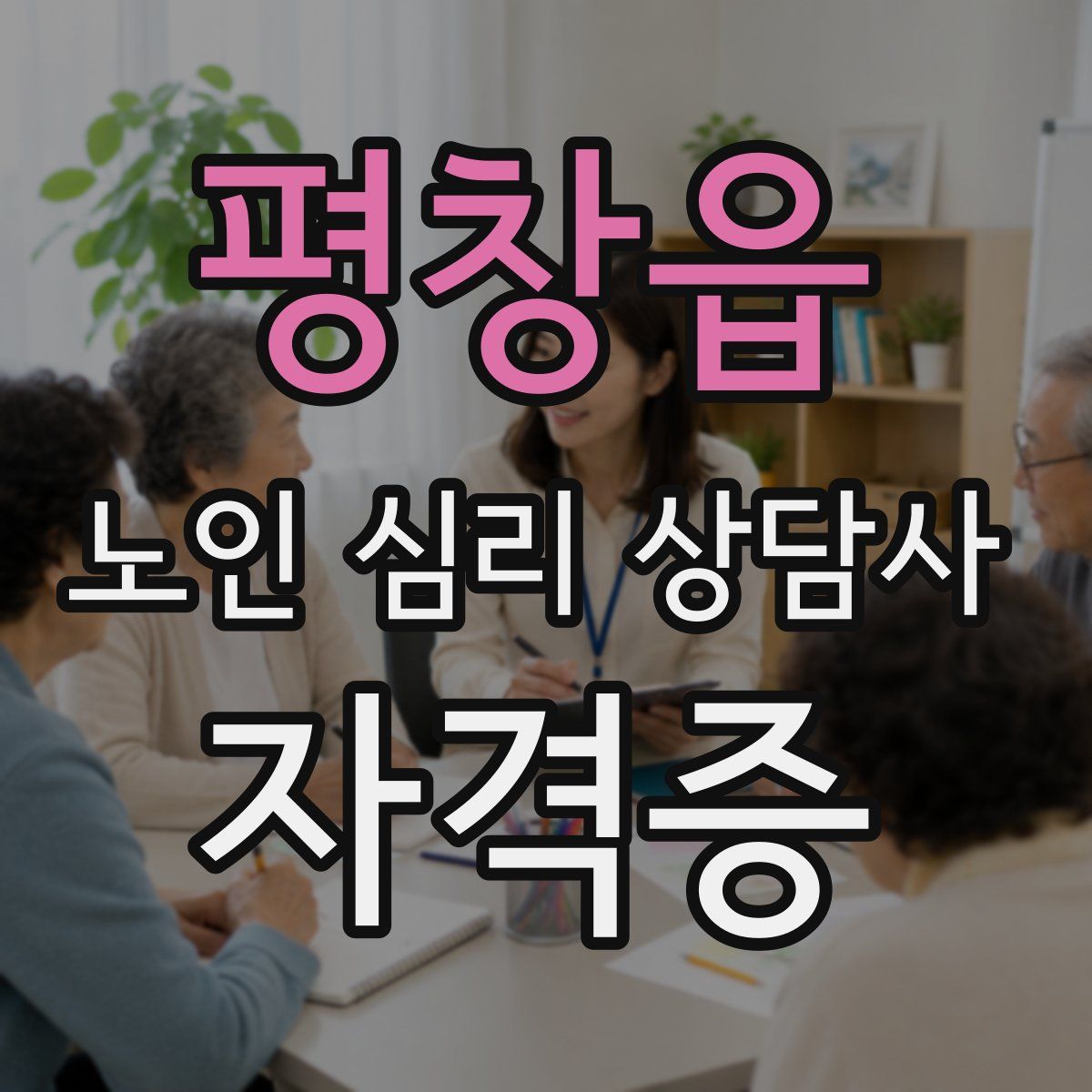 평창읍 노인 심리 상담사 자격증
